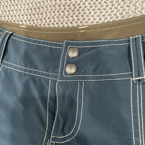 LIKE NEW Athleta Mini Skater Skirt blue with white sewing - Picture 3 of 3